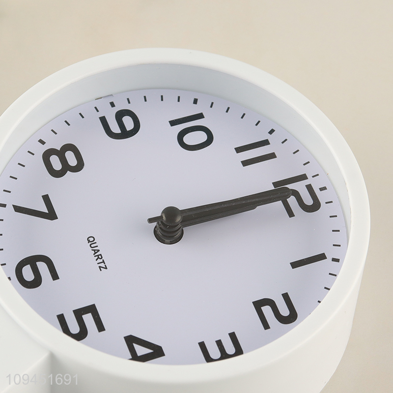 Factory supply round desktop quartz alarm clock