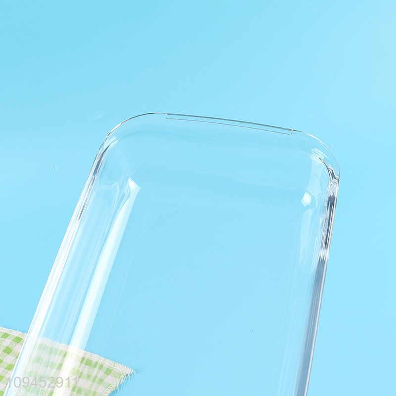 Low price clear rectangle glass baking pan for sale