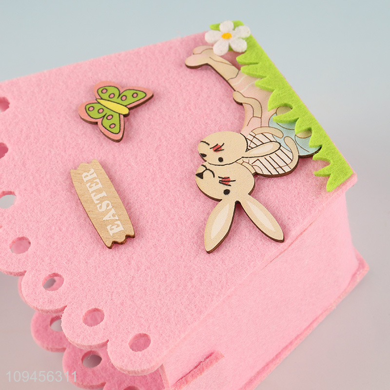Good selling bunny felt tote basket wholesale