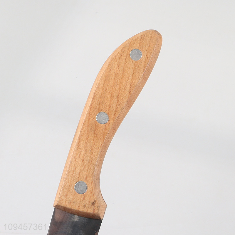 Low price reusable kitchen knife fruits knife with wooden handle