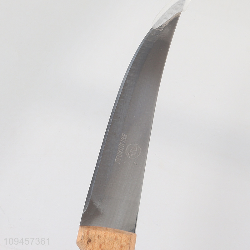 Low price reusable kitchen knife fruits knife with wooden handle
