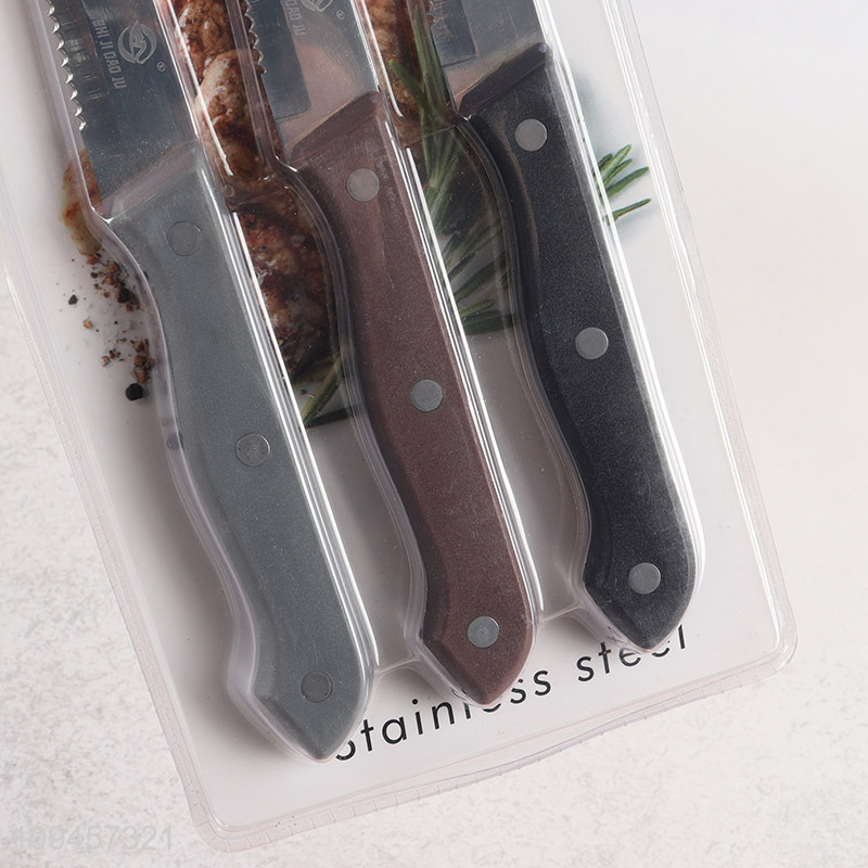 China wholesale 3pcs kitchen knife steak knife set