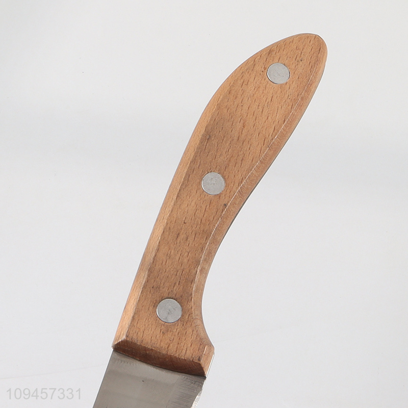 Low price stainless steel kitchen knife with wooden handle
