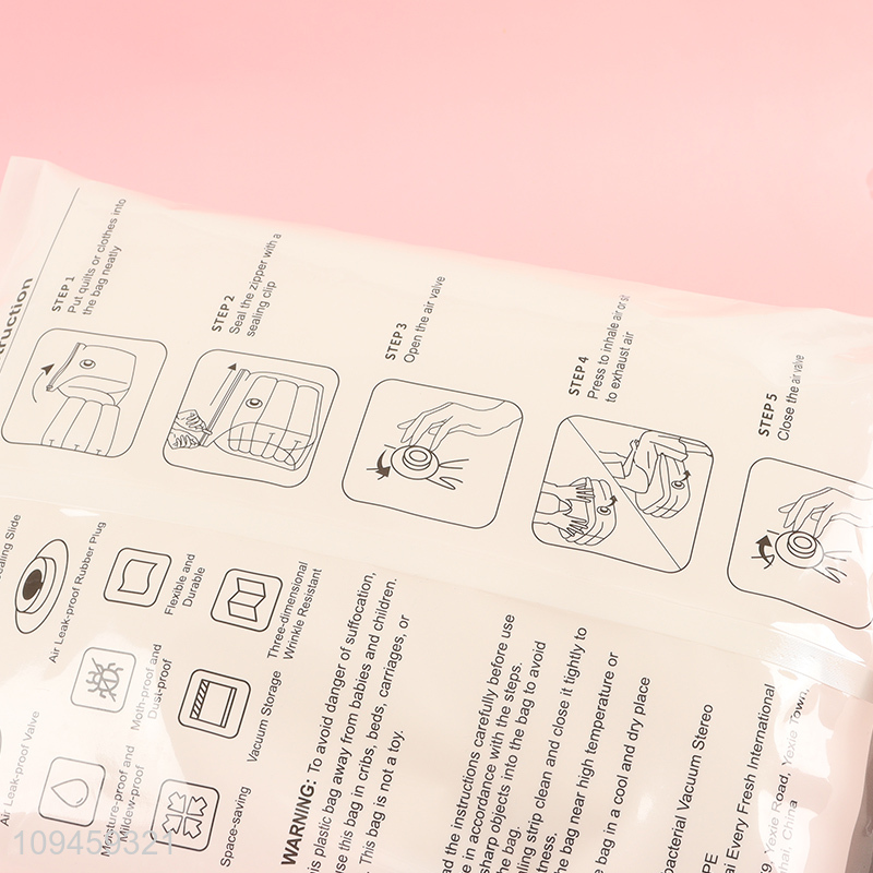 Low price anti-bacterial vacuum storage bag