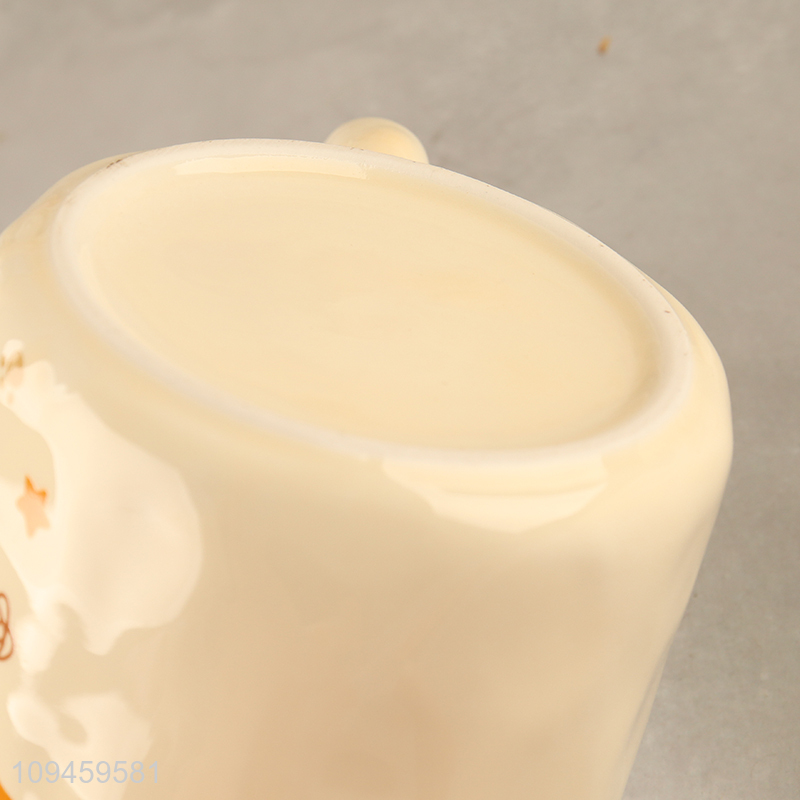 Latest products   cartoon ceramic water cup with lid