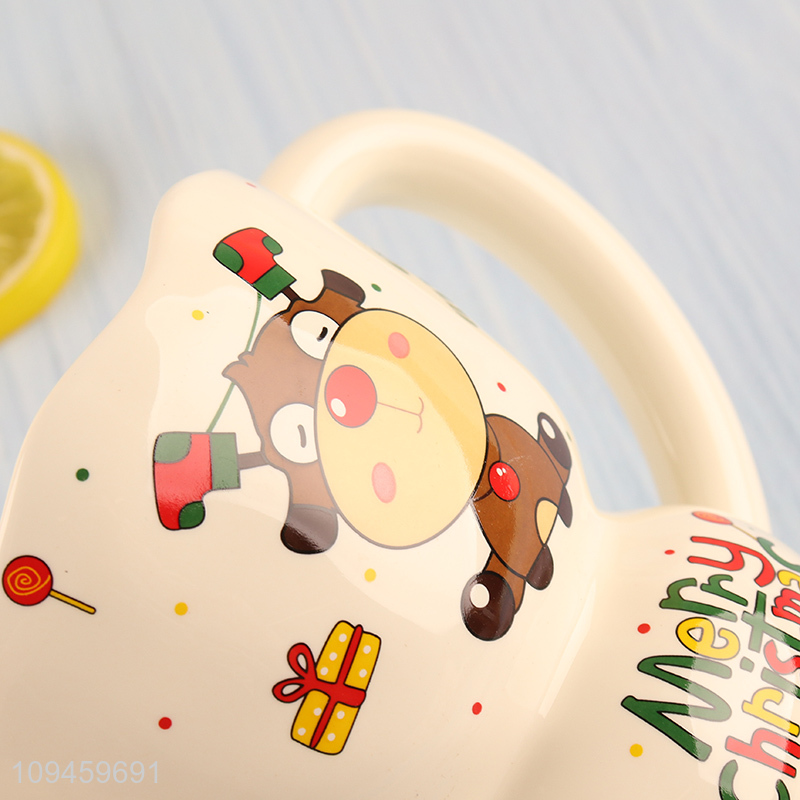 Good price cartoon printed ceramic water cup