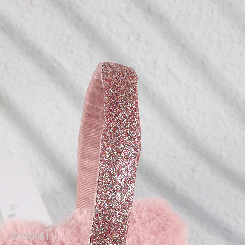 Good selling pink heart earmuffs ear warmers