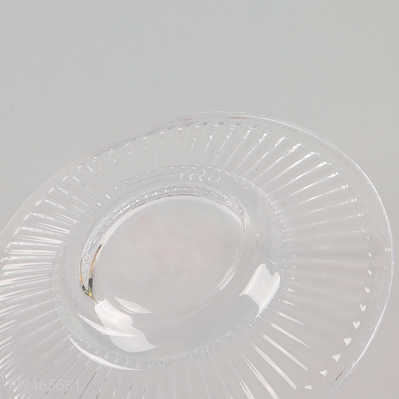 Hot sale mini clear tableware saucer wholesale