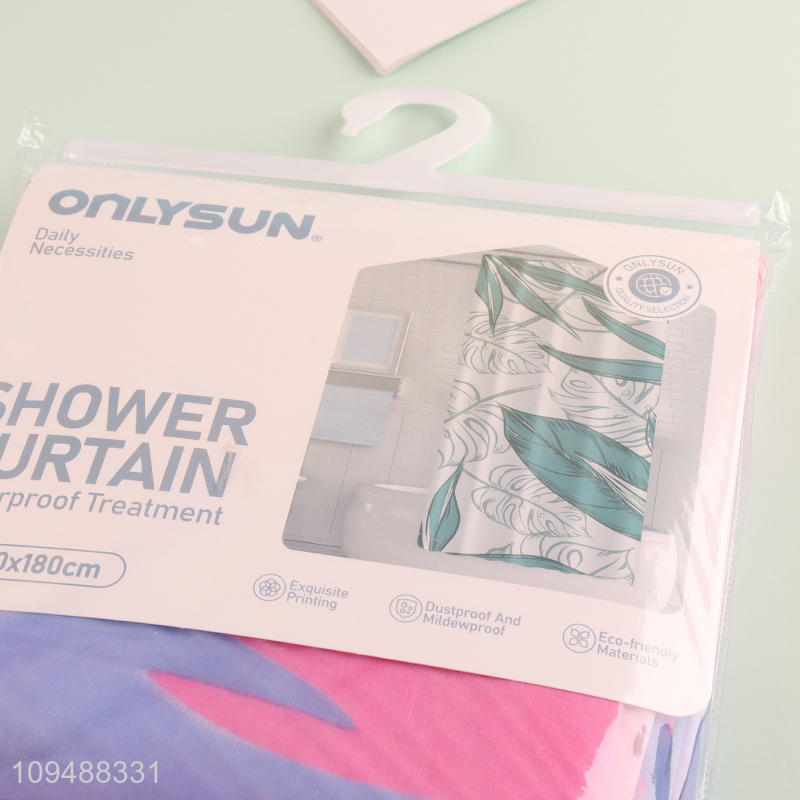 Yiwu market  waterproof polyester shower curtain for sale