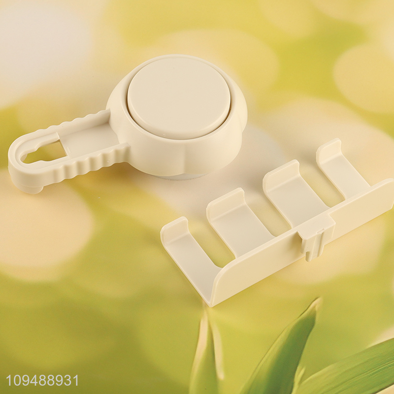 Yiwu market  suction toothbrush storage rack for bathroom