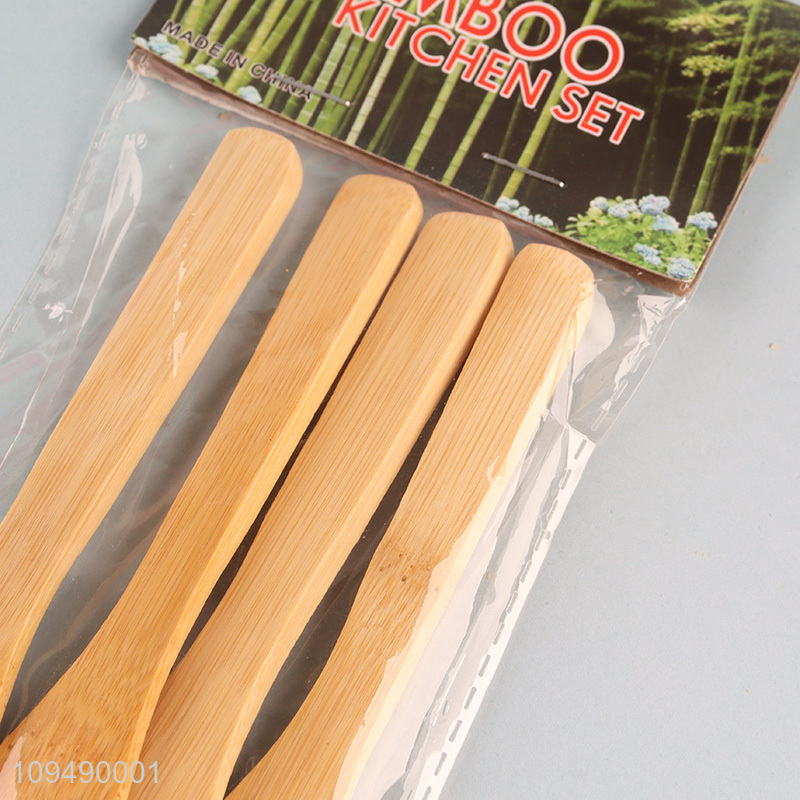 Top products 4pcs bamboo butter spatula cheese spatula