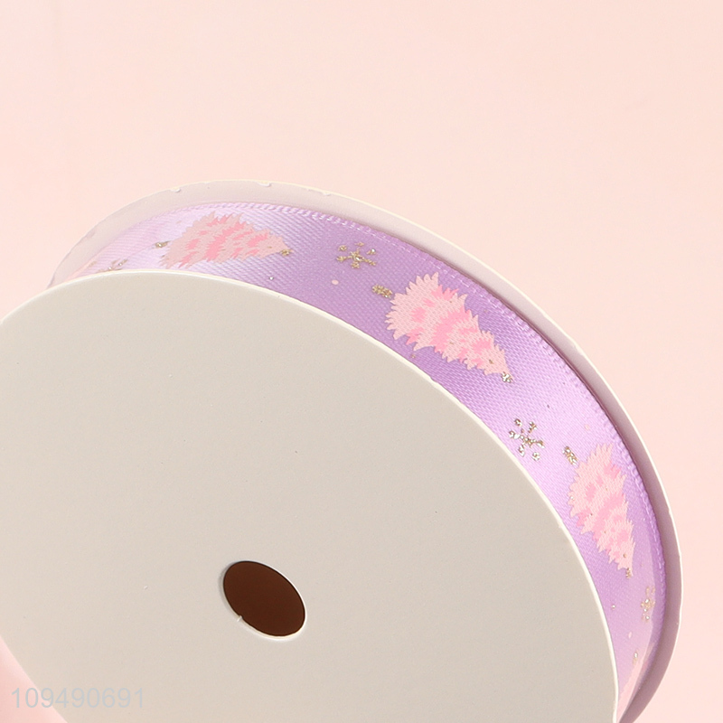 Best quality purple polyester wrapping ribbon for sale