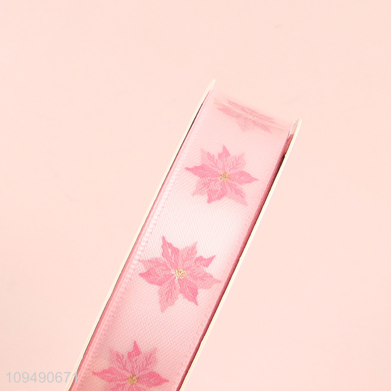 Best sale pink polyester gift packaging ribbon