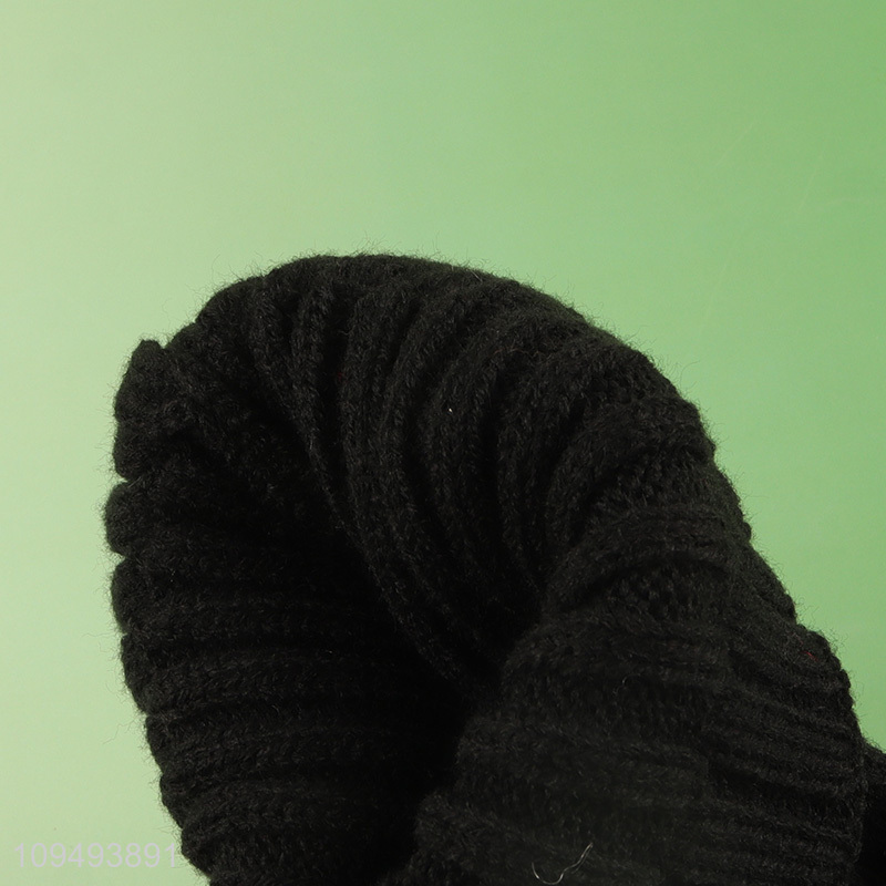Good sale black simple beanies hat winter hat