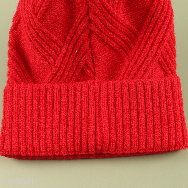New arrival red beanies hat knitted hat for winter