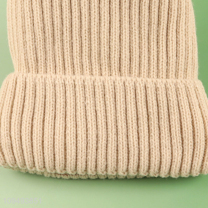 Top sale thickened beanies hat knitted hat for winter