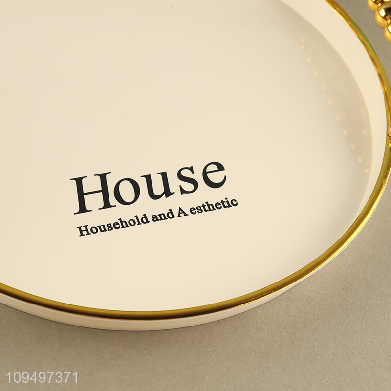 Latest products round storage tray with handle