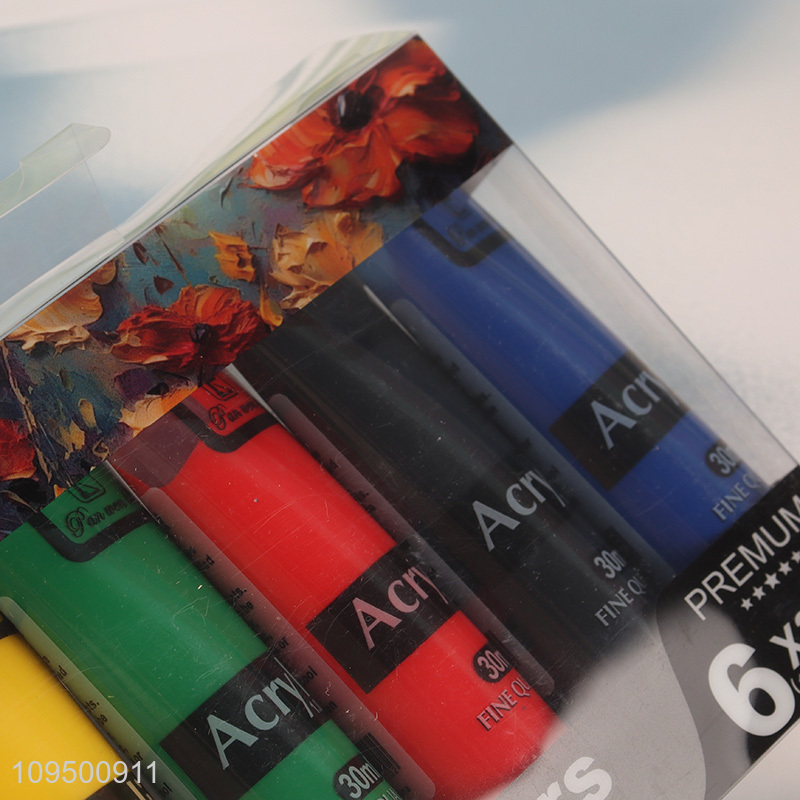 Low price 6colors acrylic paint for art supplies
