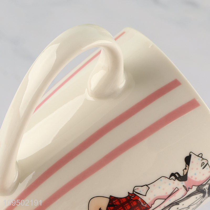 Top quality valentine series ceramic cup water cup