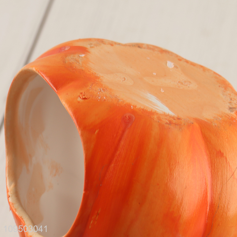 New product pumpkin shape ceramic candle holder