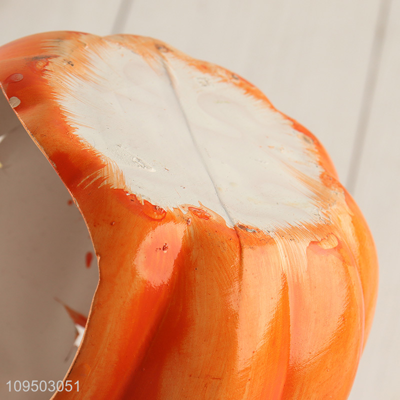 New arrival pumpkin shape ceramic candle holder