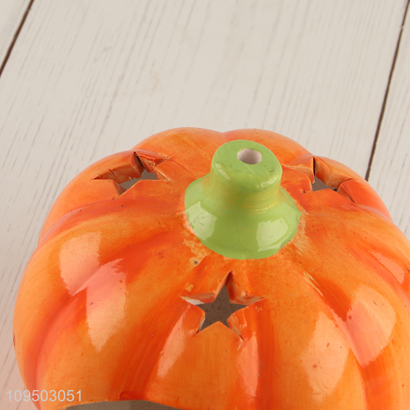 New arrival pumpkin shape ceramic candle holder