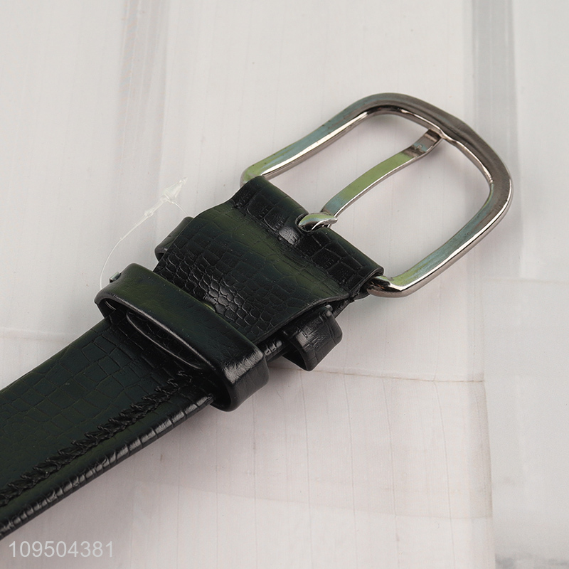 Top selling black fashion leather buckle belt wholesale