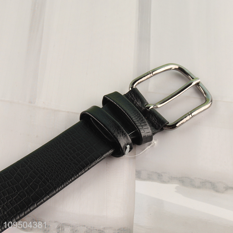 Top selling black fashion leather buckle belt wholesale