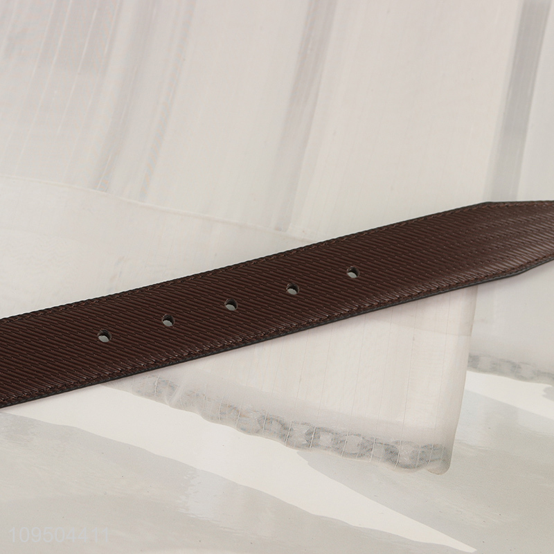 Good selling adjustable men leather buckle belt