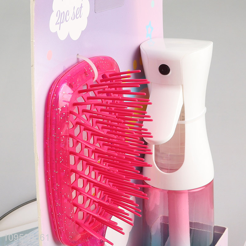 Top sale 2pcs hair comb spray bottle set