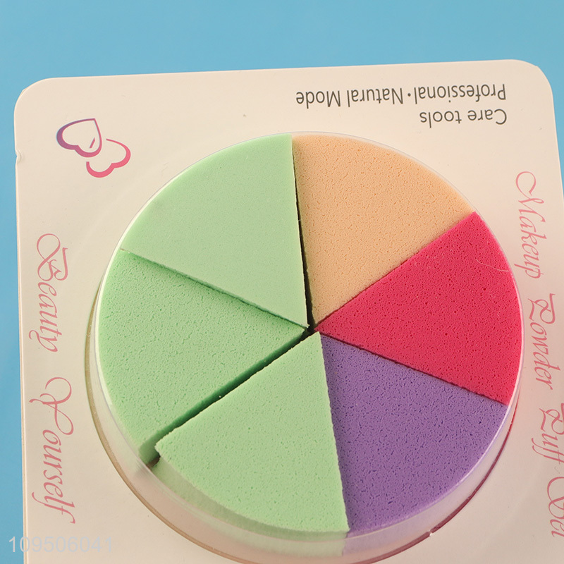 Latest products colorful 6pcs makeup puff cosmetic puff