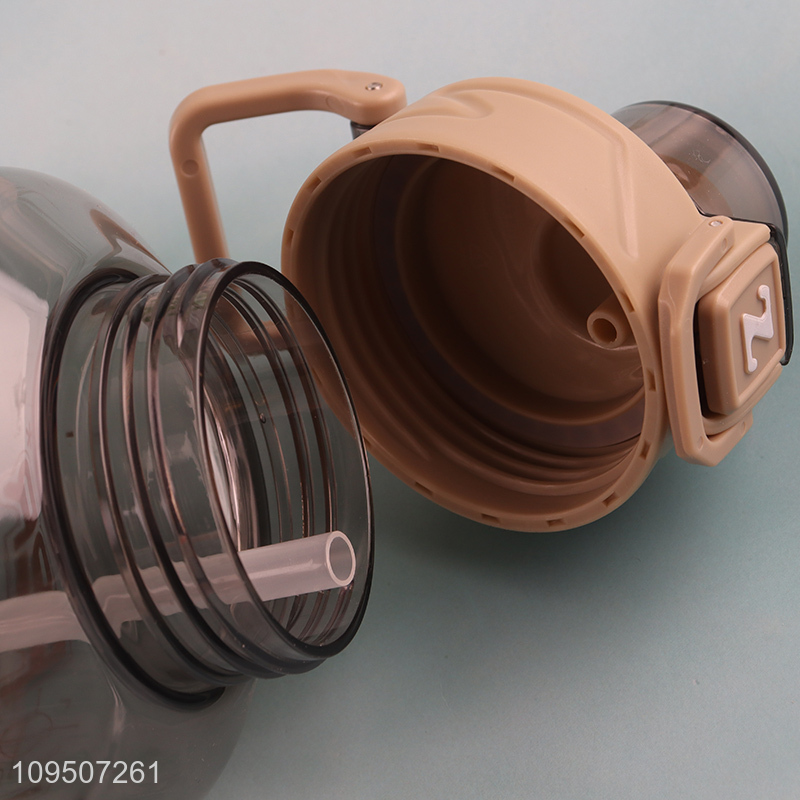 Best selling plastic water bottle with straw