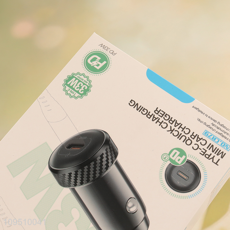 Top selling 33w pd type-c mini car charger