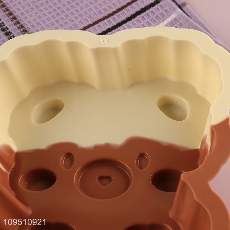 Good selling non-stick bear shape silicone cake mold