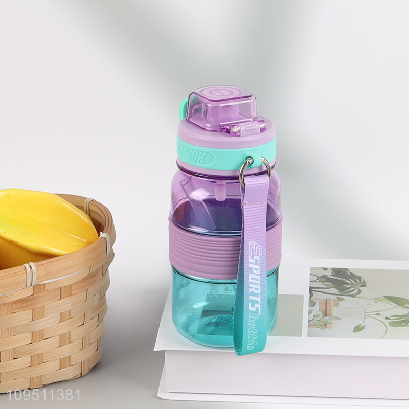 China wholesale multicolor water bottle drinking bottle with straw