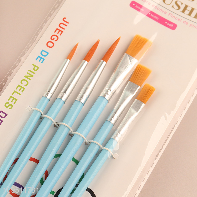 Online wholesale professional 6pcs oil painting brush
