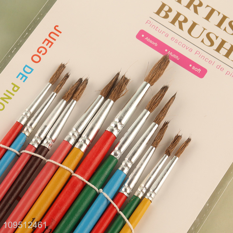 Good selling oil painting brush with plastic handle