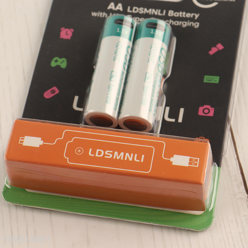 Low price type-c rechargeable AA lithium battery