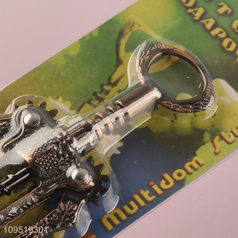 Wholesale reusable metal wine bottle opener corkscrew