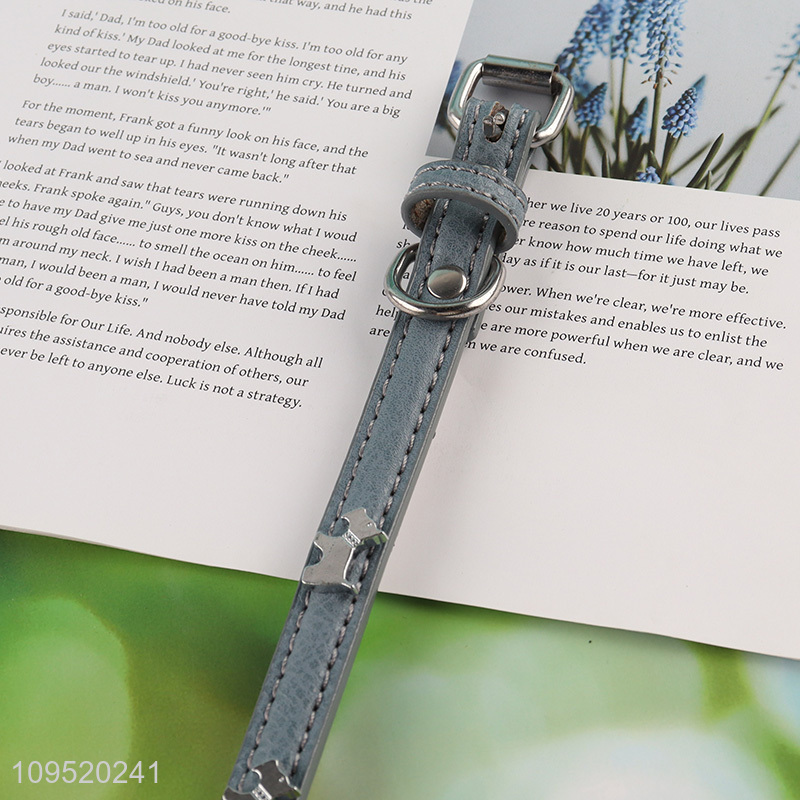 Factory direct sale lightweight pu collar for pet daily wear