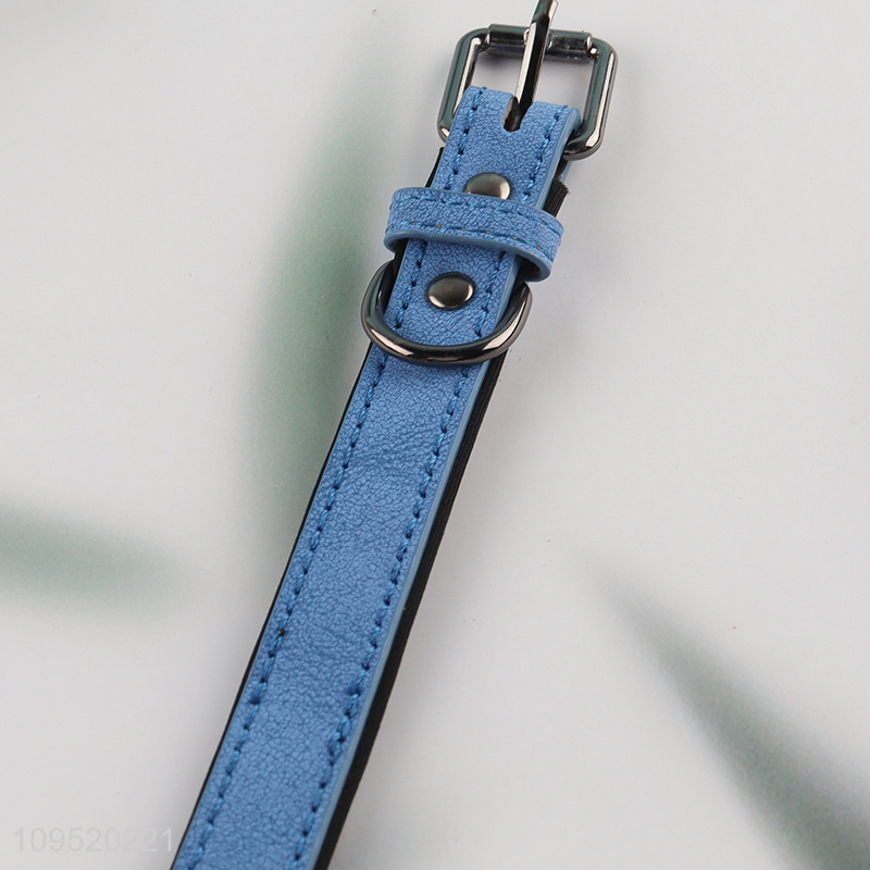 Online wholesale fashion pu leather pet neck collar