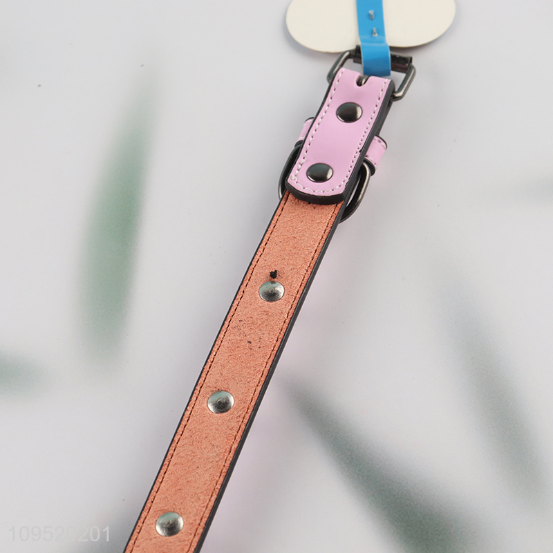 Factory price waterproof pu leather dog collar