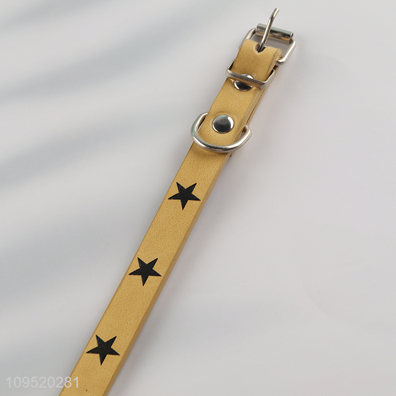 Best sale pu leather pet collar for daily walk