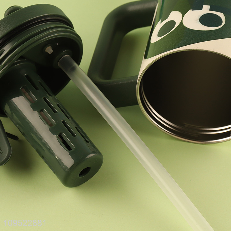 Top sale stainless steel water cup with straw