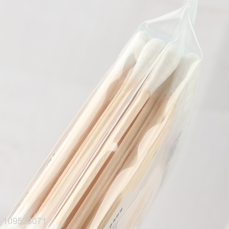 Yiwu market  100pcs wooden stick cotton swabs