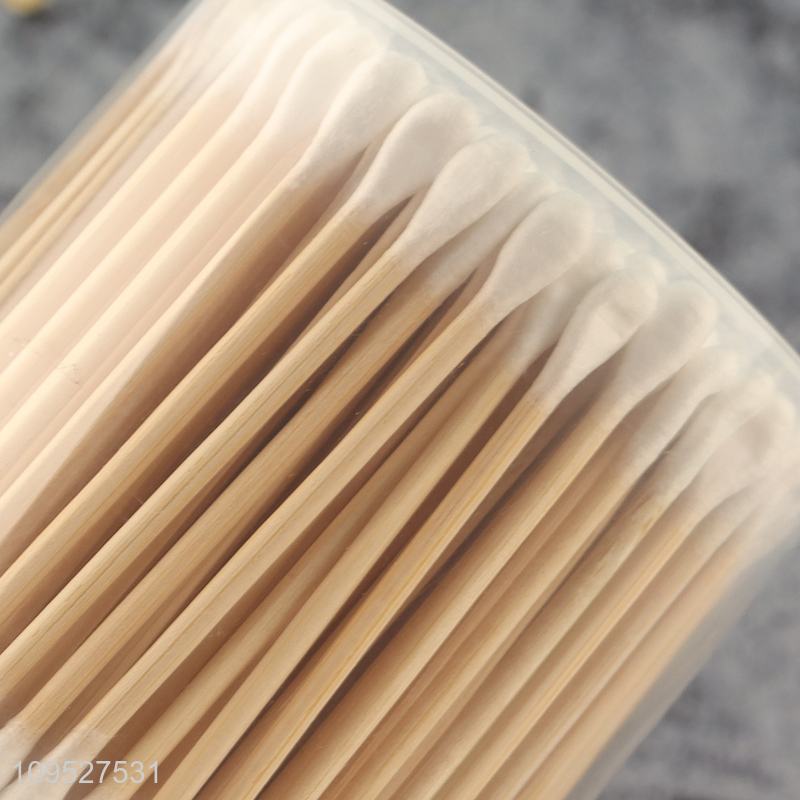Latest products   200pcs bamboo stick cotton swabs