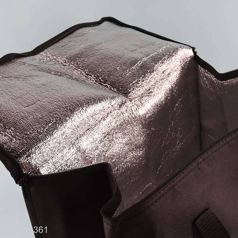 Hot selling black non-woven cooler bag