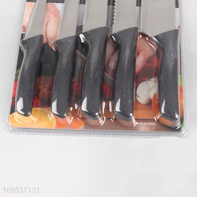 6 Pieces Sharp Kitchen Knife With Peeler Set