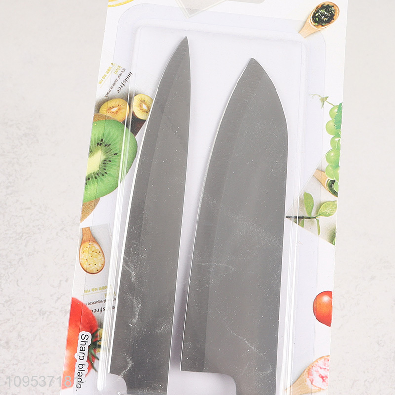 2 Pieces Star Dot Pattern Handle Fruit Knife Chef Knife Set