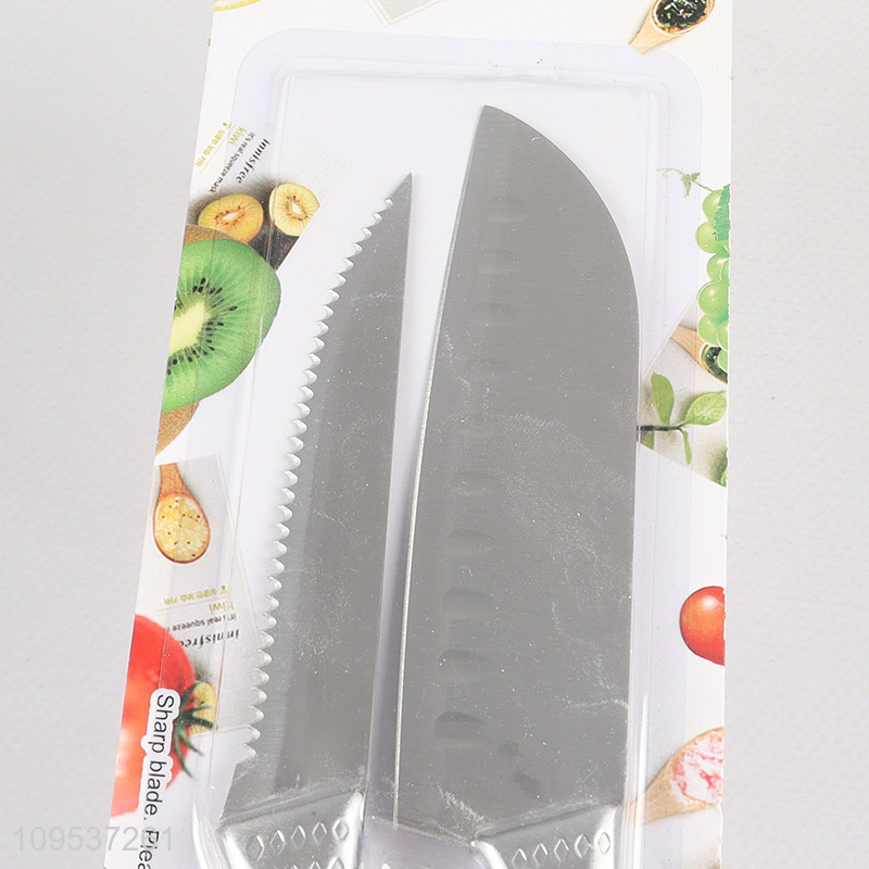 2 Pieces Stainless Steel Chef Knife Table Cutlery Set